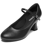 YESSA Character Shoes for Women 1920s Shoes Ankle Strap Dance Shoes for Ballroom Salsa Folklorico...