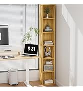 QieerHior Tall Narrow Bookcase 6-Tier Bookshelf 70.5