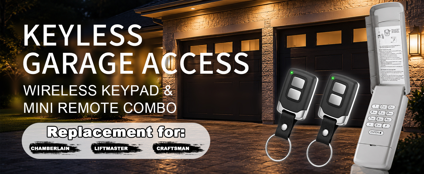 for Garage Door Opener Remote for Liftmaster Chamberlain Craftsman Remote Keypad