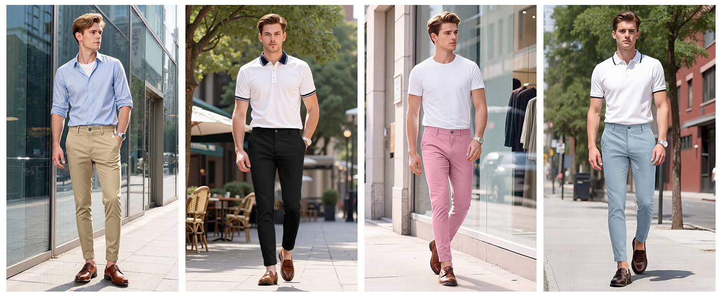 mens slacks slim fit