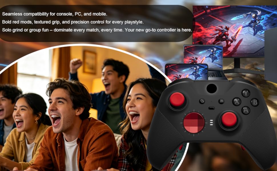 Customised Elite Series 2 Controller-Black&Red,