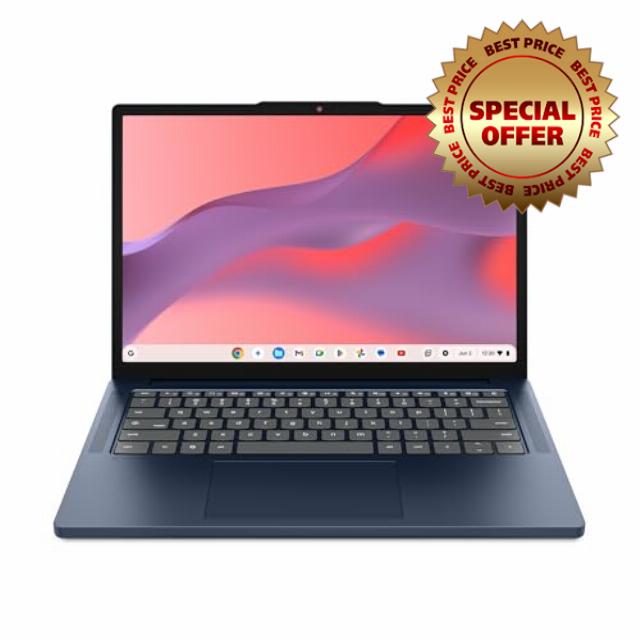 Lenovo Chromebook m 14" - Everyday Laptop - Google Gemini - MediaTek Kompanio 540 CPU - 14" WUXGA IPS Display - 8GB RAM - 64GB UFS Storage - Integrated Arm Mali-G57 MC2 GPU - Cosmic Blue