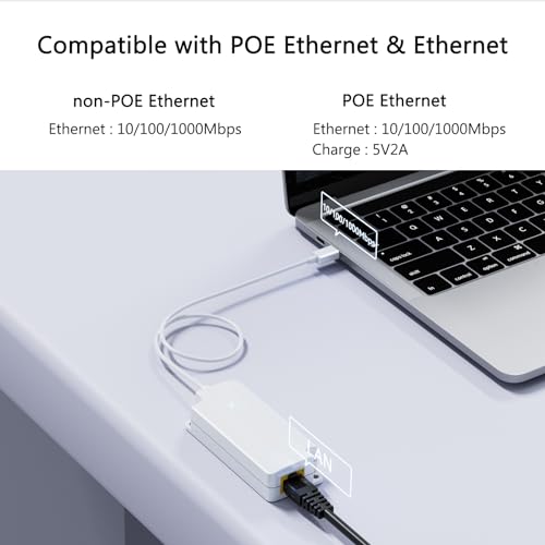 Power & Data 2-in-1 RJ45 Port to Type-C Adapter