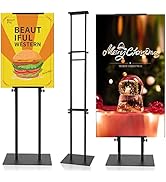 Sign Stand - Standing Sign Holder for 11x17 Inch, Pedestal Poster Sign Stand, Vertical and Horizo...