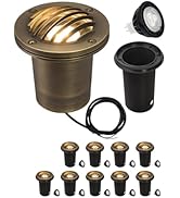 MALORY Brass Landscape Well Lights, (φ99 mm) 12V Low Voltage Outdoor In Ground Lights,Landscape L...