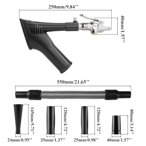 Cleaning Gun Quickly Blasts Dirt and Dust from Surface Works with Air Compressor(Upgrade Rotate Tube)