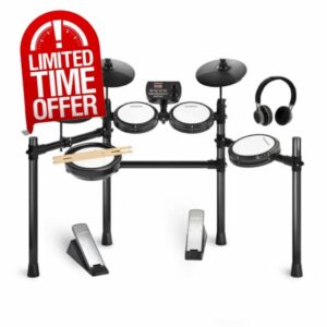 MOSEN Electric Drum Set with 4 Quiet Mesh Drum Pads