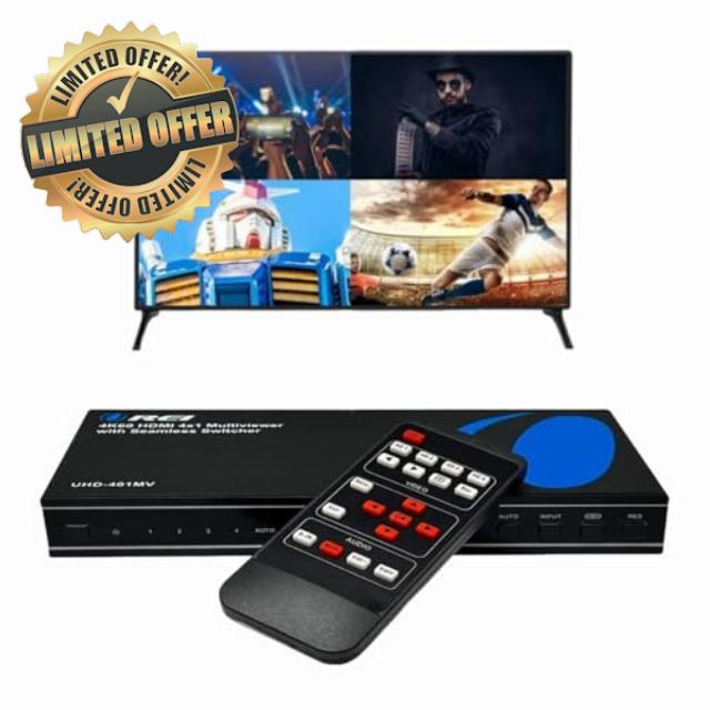 OREI 4K Multi HDMI Viewer Quad 4 in 1 Out