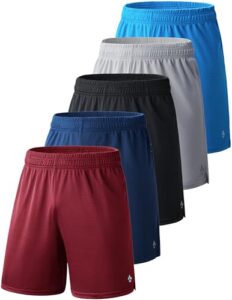 Liberty Pro 5 Pack Boys Athletic Shorts Mesh Basketball Shorts with Pockets