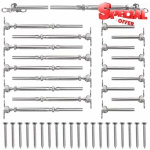 BLIKA 10 Pairs 3/16" Cable Railing Kits