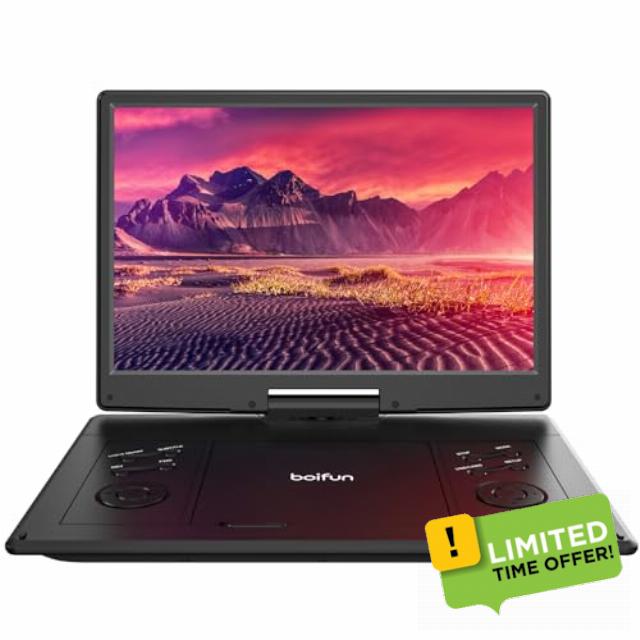 15.7" Portable DVD Player with 14.1" Large HD Screen