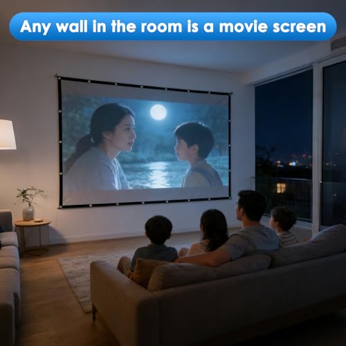 Portable 16:9 4K HD Rear Front Projection Movie Screen for Home Theater