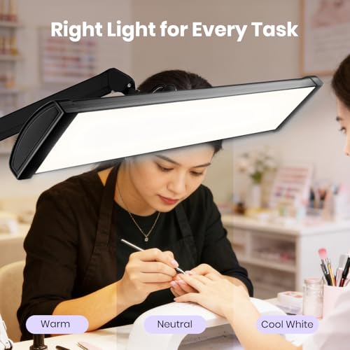 500 Lumens LED Desk Lamp – 45W Dimmable Task Light | Adjustable Color Temperature | 3 Light Modes | 540 SMD LEDs | Reading