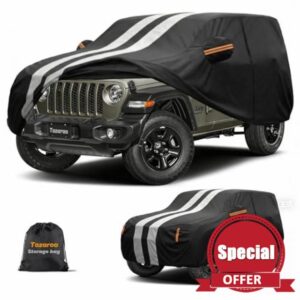 Multi-Layer Car Cover Custom Fit for Jeep Wrangle 2 Door CJ YJ JK JL(1987-2026)