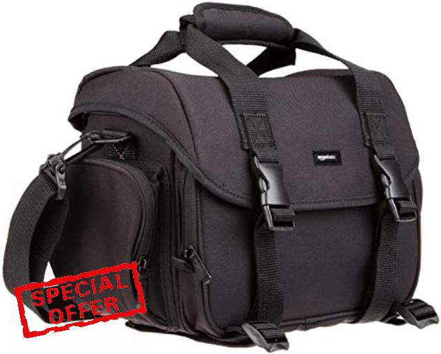 Amazon Basics Large DSLR Gadget Bag for Camera Storage with Shoulder Strap