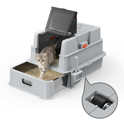 Extra Large Litter Box Enclosure | 28"L x 20.5"W x 16.5"H Cat Litter Box for Large and Multi-Cats Families