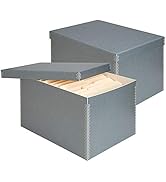 Lineco 22x30 Black Archival Folio Storage Box. Metal Edge Archival Boxboard, Clamshell Lid. Prote...