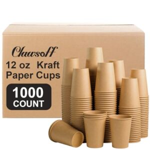 Brown Kraft Disposable Paper Coffee Cups 12 oz