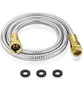 Rosy Earth Garden Hose 3 FT, 304 Stainless Steel Metal Water Hose, Heavy Duty Flexible Leader Hos...