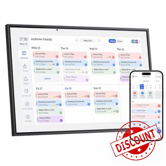 10.1 Inch Digital Calendar 2026 Chore Chart