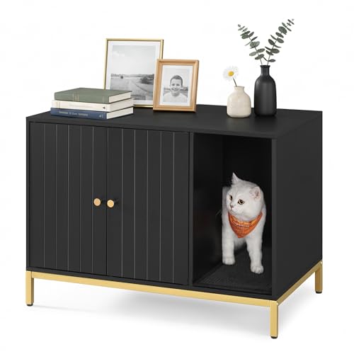 Hidden Litter Box Furniture with Scratch Pad
