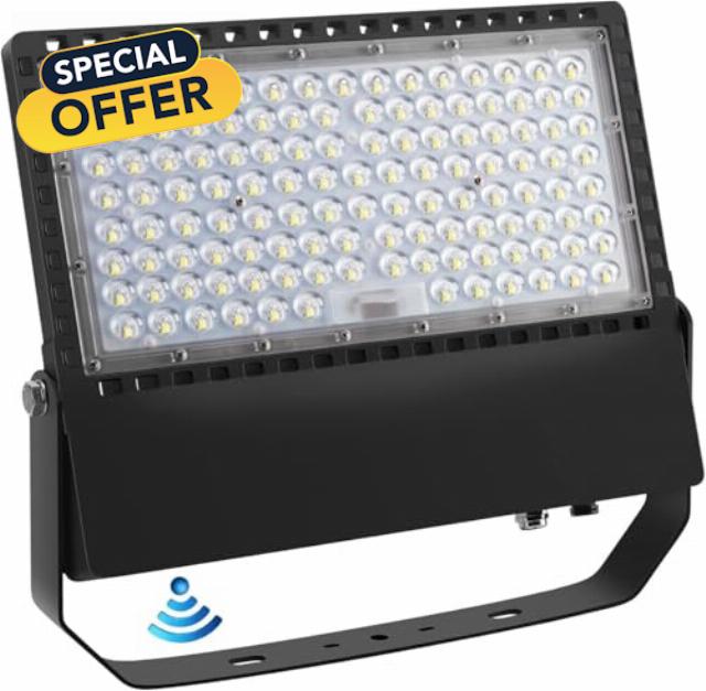 Juyace 240W LED Flood Light with Photocell