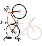 Sttoraboks Upright Bike Stand, Vertical & Horizontal Adjustable Height Bike Storage Rack for Apar...