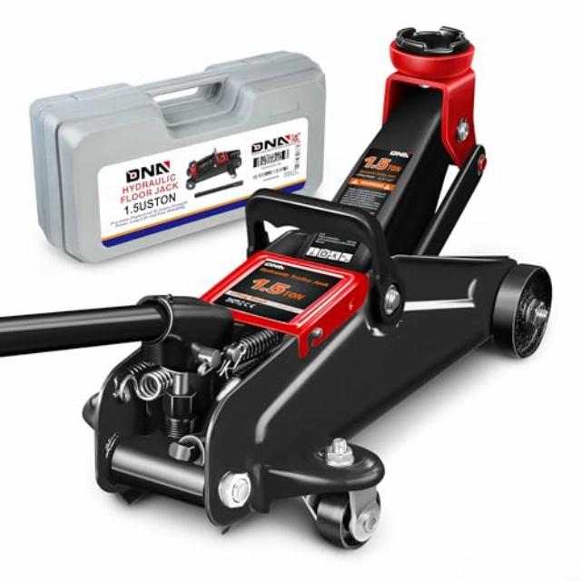 DNA Motoring 1.5 Ton Car Floor Jack Low Profile Hydraulic Trolley Service/Floor Jack