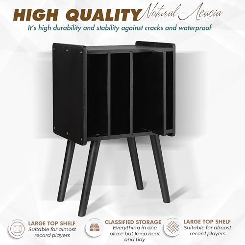 Metal Record Storage Holder and Organizer Table
