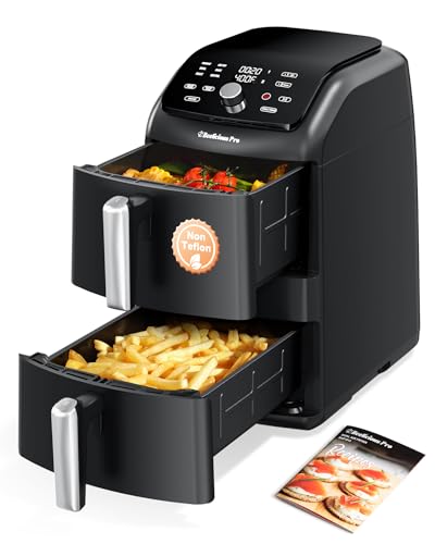 Family-Size Dual Airfryer with 2 Baskets