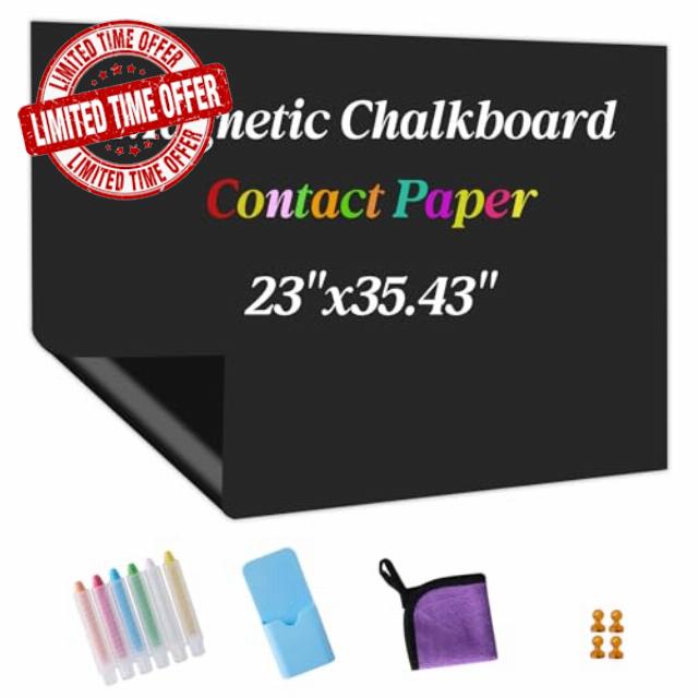 Magnetic Chalkboard Contact Paper Adhesive 23" x 35.43"