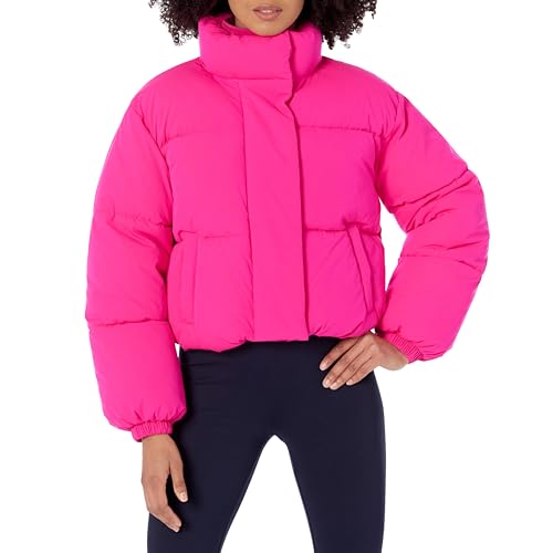 Amazon Essentials Women's Cropped Full-Zip Puffer Jacket