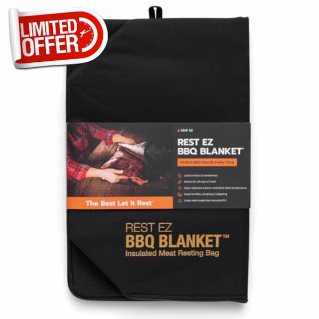 Rest EZ BBQ Blanket® - Insulated Meat Resting Bag for Moisture Retention and Tender BBQ - Heavy-Duty with Wide Mouth Design for Briskets