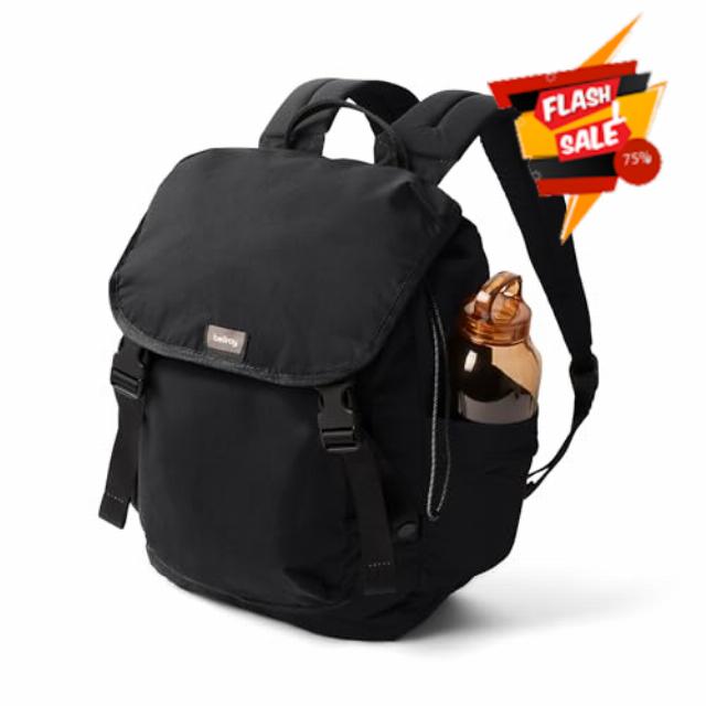 Bellroy Cinch Backpack (lightweight 20 liter backpack with external organization and adjustable shoulder straps) - Black