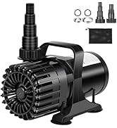 Hurmovae 150W 3200 GPH Pond Pump for Koi Ponds & Water Feature, 18ft Lift, 180° Adjustable Outlet...
