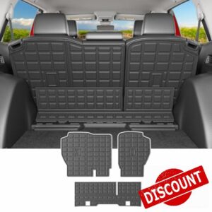 powoq Fuel Cargo Mat Compatible with 2023 2024 2025 2026 Honda CRV Trunk Mat Back Seat Protector TPE Cargo Liner Replacement for 2023-2026 Honda CRV Accessories