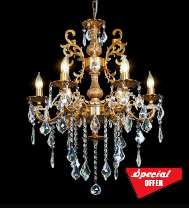 Crystal Chandelier Antique Gold Chandelier Lighting