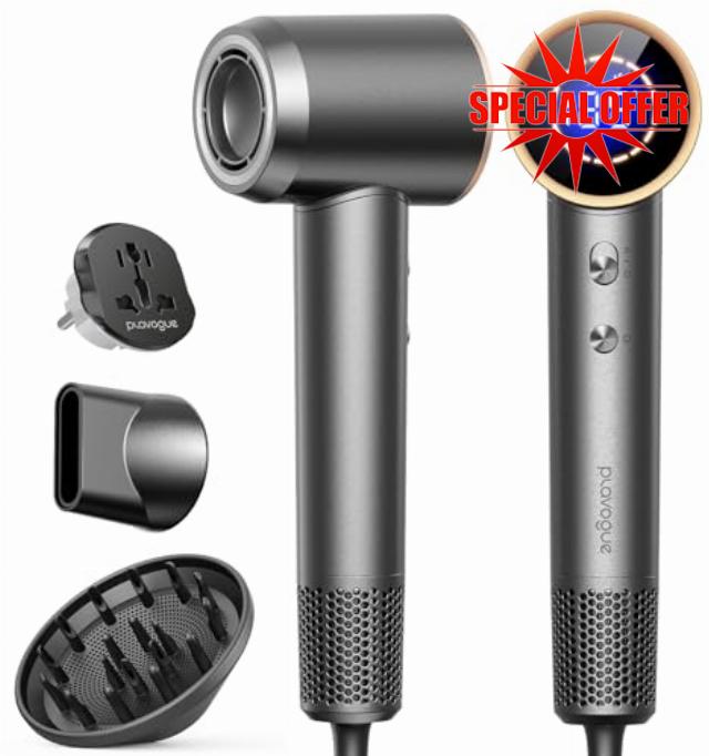 Dual Voltage Travel Hair Dryer with Diffuser