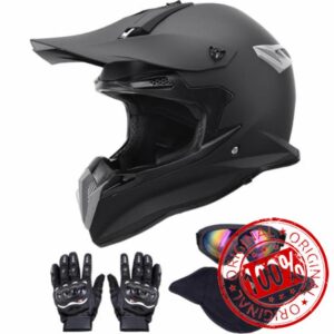 OUMURS Adult Motocross Dirt Bike Helmet with Goggles