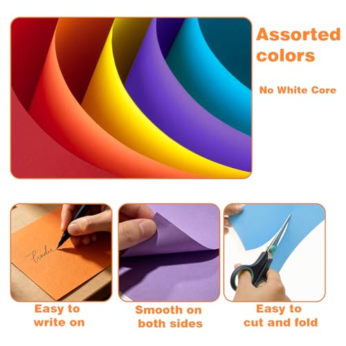 6 Assorted Double-Sided Color Cardstock Paper