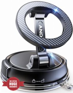 ANDERY Car Phone Holder for Magsafe [78+LBS Strongest Suction & 2400gf Strongest Magnetic] 360° Adjustable Car Phone Mount