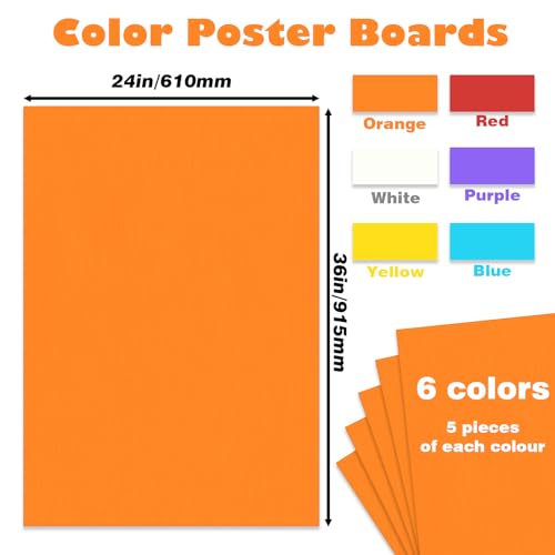 30 Sheets Color Poster Boards