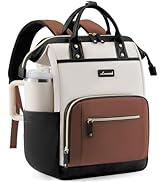 LOVEVOOK Laptop Backpack for Women with Giant Tumbler Holder Pocket,15.6 inch Waterproof Travel B...