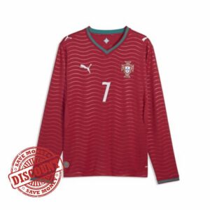PUMA Mens Portugal Crew Neck Long Sleeve Home Player Jersey Replica Casual