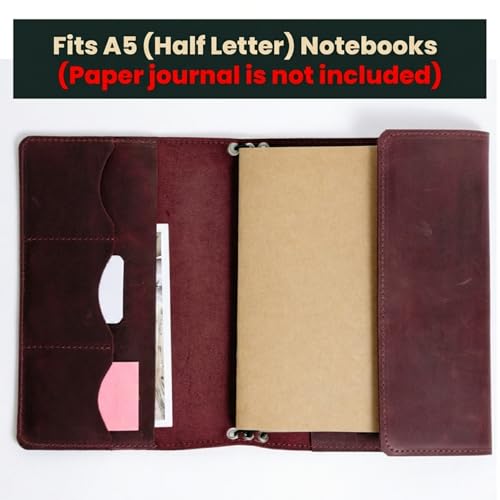 Fits Standard A5 Inserts 5.8 x 8.3 inch (Paper Not Included)