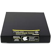 Lineco, 9x12 Blue/Gray Color, Museum Archival Storage Box, Drop Front Design. Acid-Free with Meta...
