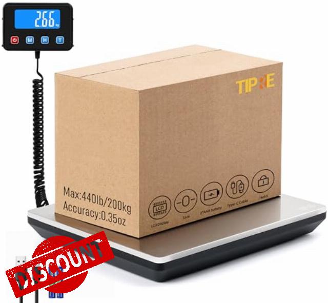 TIPRE Shipping Scale 440lbs for Packages