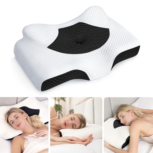 Hollow Design Odorless Memory Foam Pillows with Cooling Case