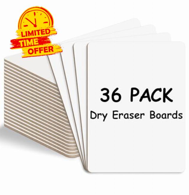 36Pack White Board Dry Erase Boards