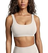 PAVOI ACTIVE Deep V Neck Sports Bra for Women - Low Coverage Open Back V Plunge Low Cut Workout B...